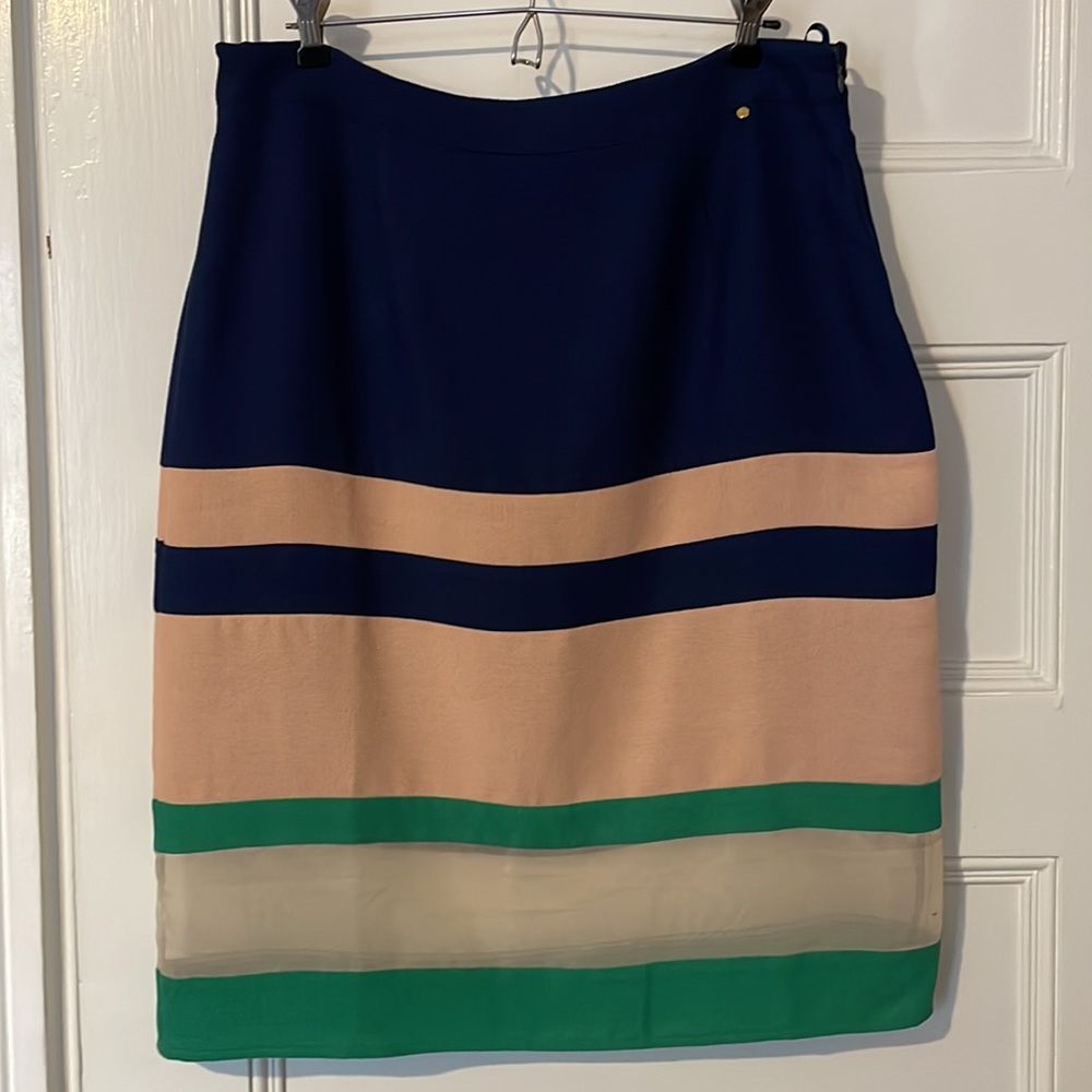 Striped Pencil Skirt- harlyn - size large